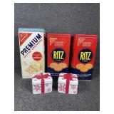 1969 Nabisco Saltines Tin. 1987 Ritz Cracker Tin