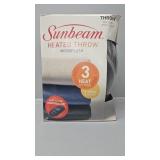 Sunbeam Heated Throw 3 Heat Settings 3 Hour Auto