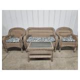 Tan Wicker Patio Set