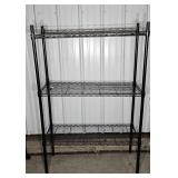 Black Metal Wire Shelving Unit 3 Shelves.