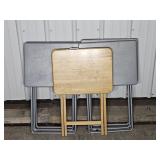 TV Trays 4 Metal, 1 Wooden
