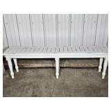 White Wooden Bench