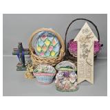 Easter Baskets, Porcelain Baskets, Rabbit