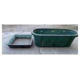 Green Plastic Watering Tank, Ice Sled