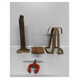 Vintage Metal Trap (2), Pipe Flaring Tool, Curry