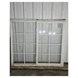 White Vinyl Double-hung Window W/Grids