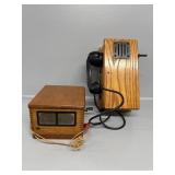 Ringer Box,  Magneto Wooden Telephone
