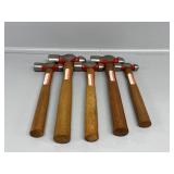 5 PC Set Ball Peen Hammers