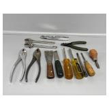 Screwdrivers, Putty Knife, Box Cutter, Pliers