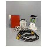 Rectangular Metal Sheets, Rope & Electric Cord