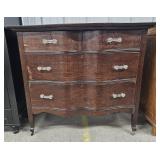 Wooden Serpentine Dresser