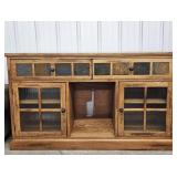 Wooden Entertainment Stand with Storage