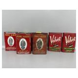 Prince Albert and Velvet Tobacco Tins (6)