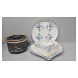 Stoneware Dishes & Rival Crock-Ette Powers On 1 QT