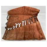 15PC Set Metric Combination Wrenches  Leather Case