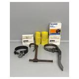 Oil Filter Wrenches, Yellow Cloth Straps & More