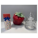 Strawberry Cookie Jar, Christmas Cookie jar