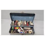 Metal Box With Assorted Contents