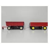 ERTL 1:16  I.H. Flare Box Wagon & 1 Red Barge