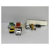 Road Grader,Truck & Trailer, Van (7pcs)