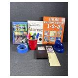 Books (3), Painters Tape, Markers & Pens