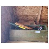 Wooden Box with Garden Supplies