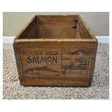 Alaska Red Salmon Brand Wooden Crate