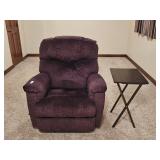 Brown La-Z-Boy Recliner, Brown Wooden TV Tray