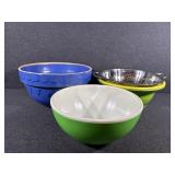 Clay City Pottery Bowl, Metal Colander, Bowls (3)