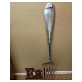 Jumbo Metal Wall Art Fork and Eat Sign