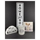 Signs (2), Picture, Utensil Ceramic Crock