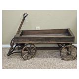 Wooden Wagner Coaster Wagon Metal/Wood Wheels