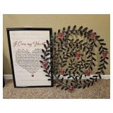 Metal Wall Sconce W/Candles & I Cross My Heart