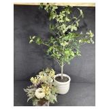 Plastic Gypsophila Leaf Tree & Fall Arrangement
