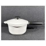 Le Creuset Mini Round Cocotte White Enamel Finish