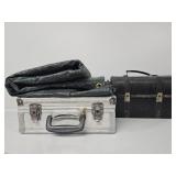 Black Lunch Box, Metal Case, Green Tarp