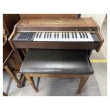 Silvertone Organ with Bench