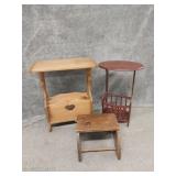 Oval Side Table, End Table,Footstool