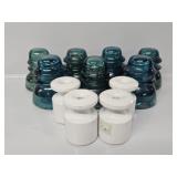 White Porcelain Phone Insulators(4), Hemingray