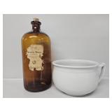 Royal Ironstone China White Chamber Pot, Large