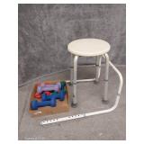 Shower Stool, Hand Weights,Bed Rail