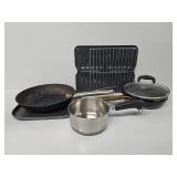 Thyme and Table Pans(2), Small Pot, Frying Pan,