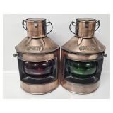 Copper Plated Port and Starboard Lanterns