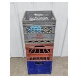 Plastic Milk Crates [3] & 1 Mini Crate