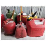 Gas Cans(4), Diesel Can