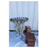 Concrete Bird Bath, Pavers