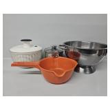 Metal Colander, Salad Strainer, Metal Cannister,