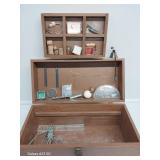 Wood Box With Fishing Supplies