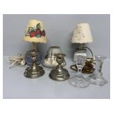 Candle Stick Holders (4) Small Table Lamps