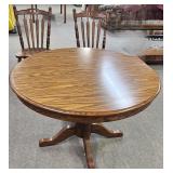 Dining Room Table With Glass Top, 2 Chairs, 2